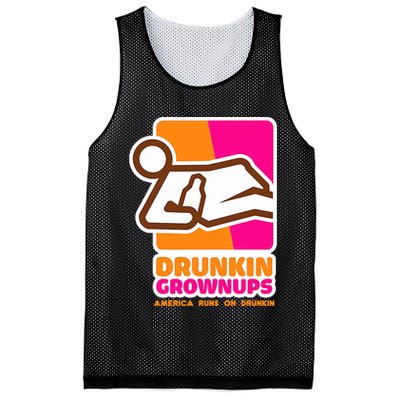 Drunkin Grownups Adult Party Sarcastic Drinking Mesh Reversible Basketball Jersey Tank