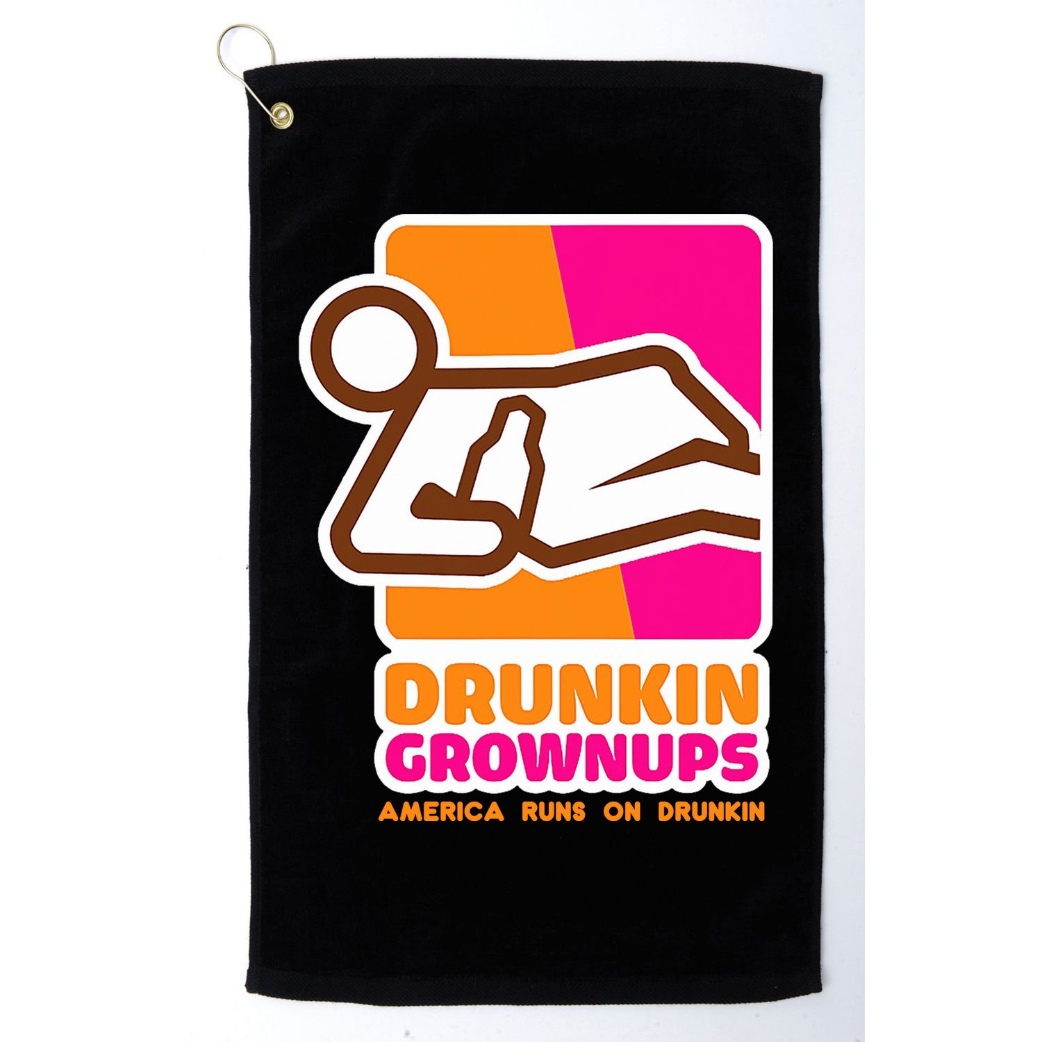 Drunkin Grownups Adult Party Sarcastic Drinking Golf Towel