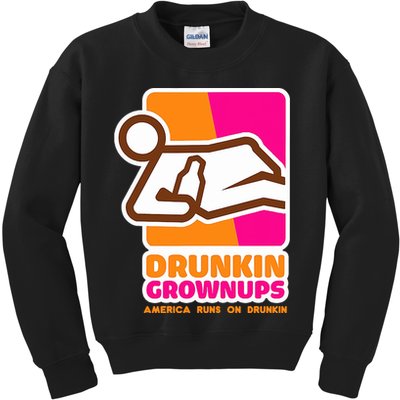 Drunkin Grownups Adult Party Sarcastic Drinking Kids Sweatshirt