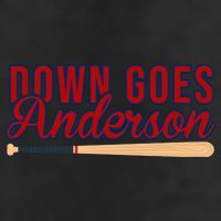 Down Goes Anderson Baseball Bat 7 Panel Mesh Trucker Snapback Hat