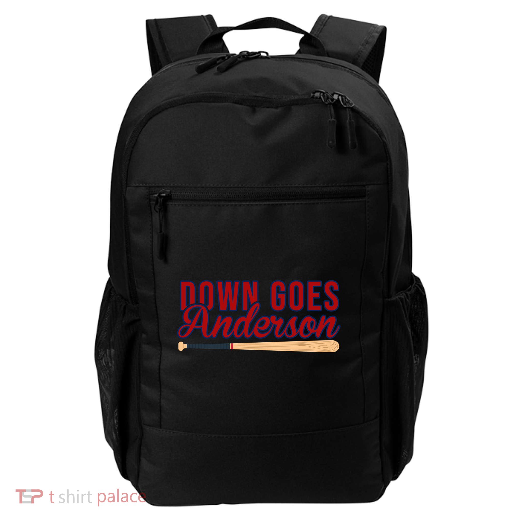 Down Goes Anderson Baseball Bat Daily Commute Backpack