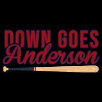 Down Goes Anderson Baseball Bat Drawstring Bag