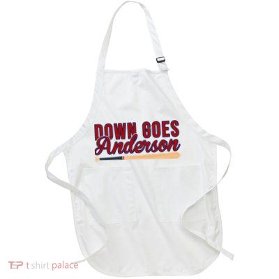 Down Goes Anderson Baseball Bat Full-Length Apron With Pockets
