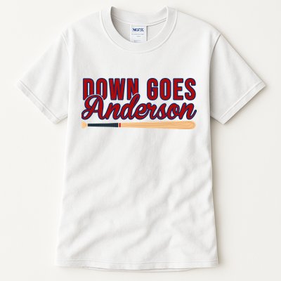 Down Goes Anderson Baseball Bat Tall T-Shirt
