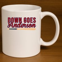 Down Goes Anderson Baseball Bat 11oz C Handle Ceramic Mug
