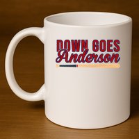 Down Goes Anderson Baseball Bat 11oz C Handle Ceramic Mug