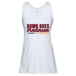 Down Goes Anderson Baseball Bat Ladies Essential Flowy Tank