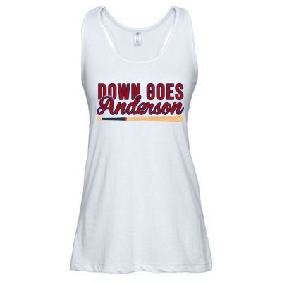 Down Goes Anderson Baseball Bat Ladies Essential Flowy Tank