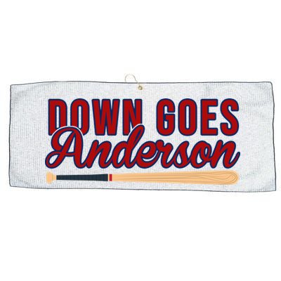 Down Goes Anderson Baseball Bat Large Microfiber Waffle Golf Towel