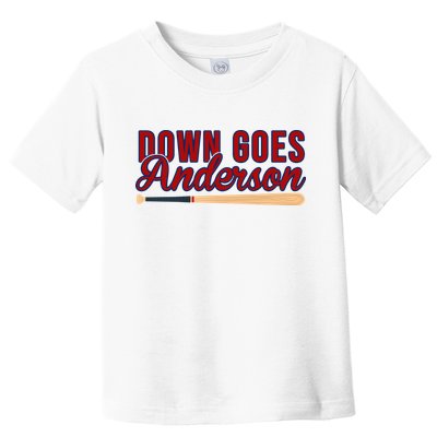 Down Goes Anderson Baseball Bat Toddler T-Shirt