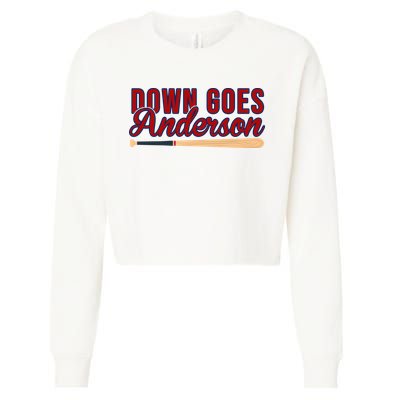 Down Goes Anderson Baseball Bat Cropped Pullover Crew