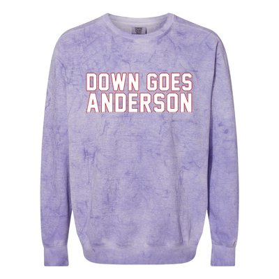 Down Goes Anderson Baseball Cleveland Vs Chicago Colorblast Crewneck Sweatshirt