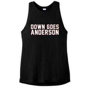 Down Goes Anderson Baseball Cleveland Vs Chicago Ladies PosiCharge Tri-Blend Wicking Tank