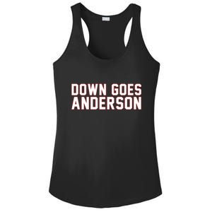 Down Goes Anderson Baseball Cleveland Vs Chicago Ladies PosiCharge Competitor Racerback Tank