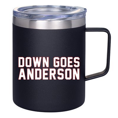 Down Goes Anderson Baseball Cleveland Vs Chicago 12oz Stainless Steel Coffee Mug