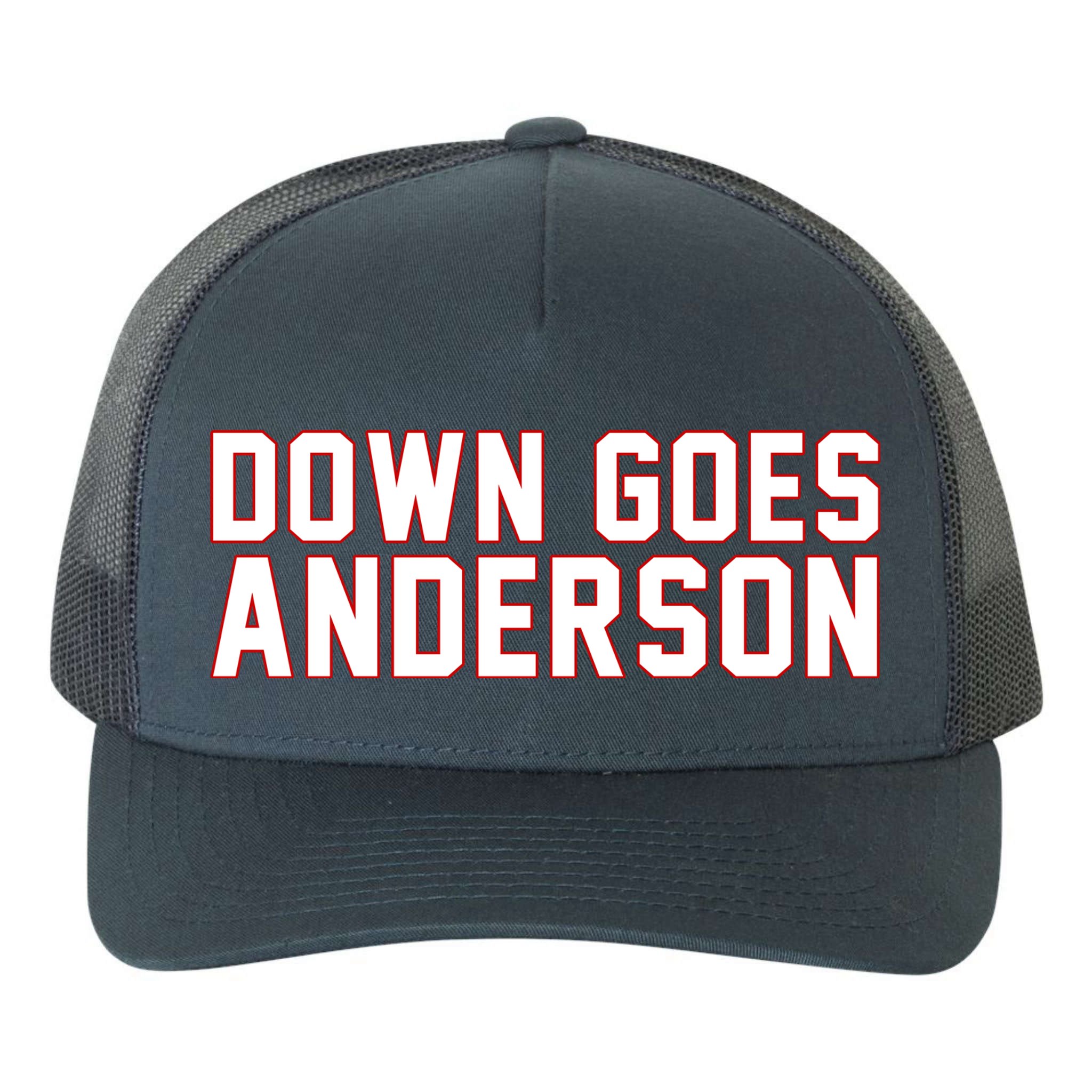 Down Goes Anderson Baseball Cleveland Vs Chicago Yupoong Adult 5-Panel Trucker Hat