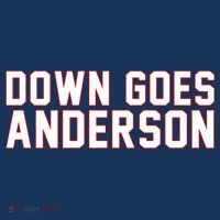 Down Goes Anderson Baseball Cleveland Vs Chicago T-Shirt