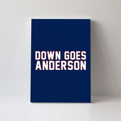 Down Goes Anderson Baseball Cleveland Vs Chicago Canvas