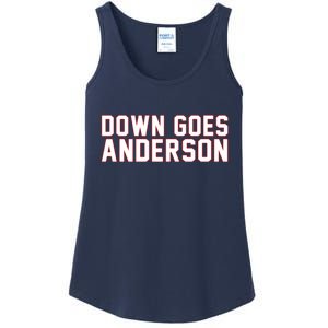 Down Goes Anderson Baseball Cleveland Vs Chicago Ladies Essential Tank