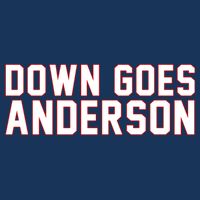 Down Goes Anderson Baseball Cleveland Vs Chicago 16 in Basic Backpack