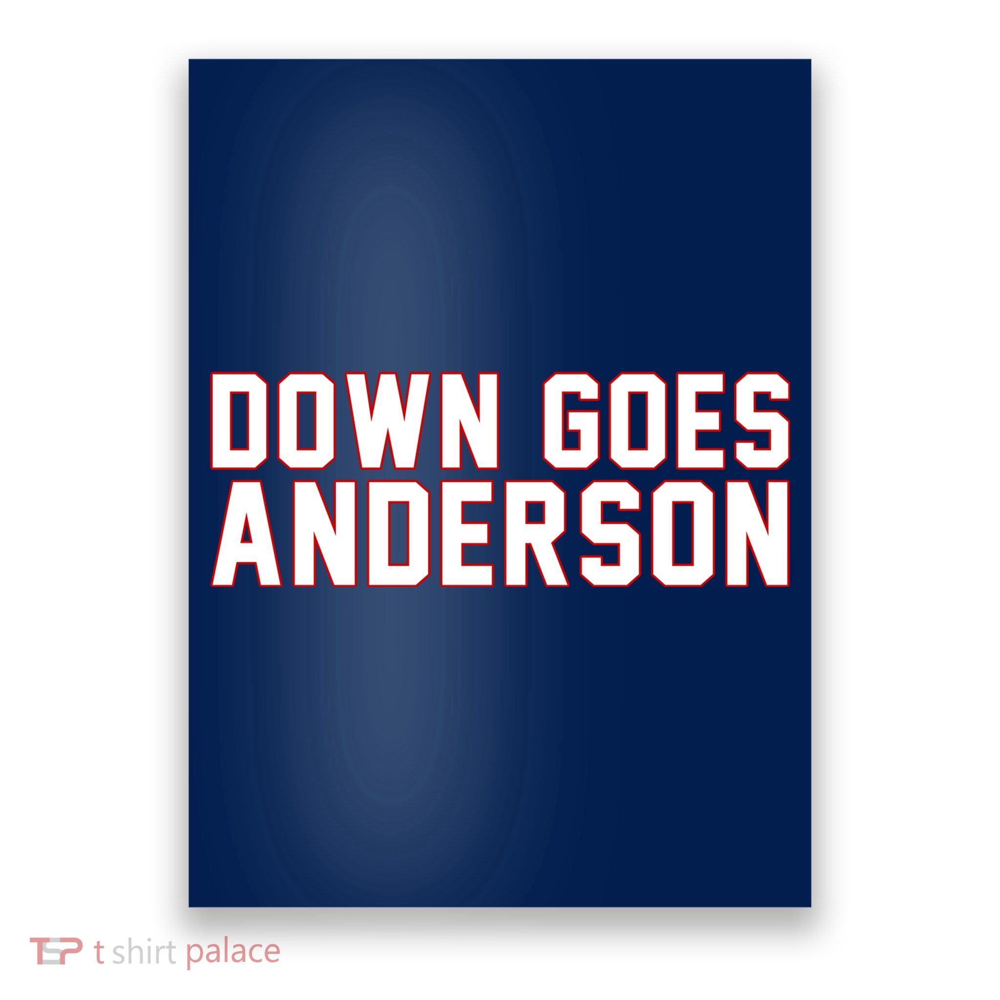 Down Goes Anderson Baseball Cleveland Vs Chicago Poster