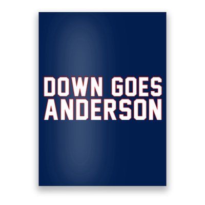 Down Goes Anderson Baseball Cleveland Vs Chicago Poster