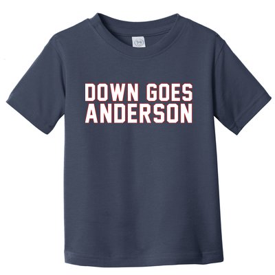 Down Goes Anderson Baseball Cleveland Vs Chicago Toddler T-Shirt