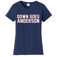 Down Goes Anderson Baseball Cleveland Vs Chicago Women's T-Shirt