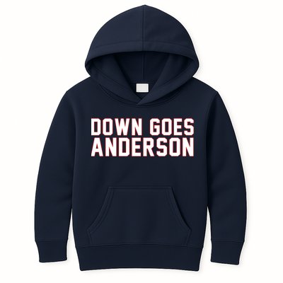 Down Goes Anderson Baseball Cleveland Vs Chicago Kids Hoodie