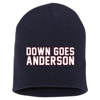 Down Goes Anderson Baseball Cleveland Vs Chicago Short Acrylic Beanie