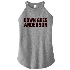 Down Goes Anderson Baseball Cleveland Vs Chicago Women's Perfect Tri Rocker Tank