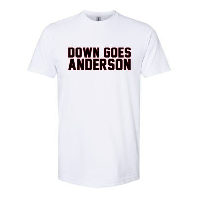 Down Goes Anderson Baseball Cleveland Vs Chicago Softstyle® CVC T-Shirt