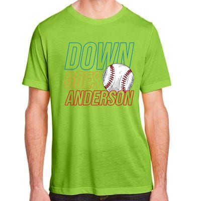 Down Goes Anderson Baseball Cleveland Chicago Fight Adult ChromaSoft Performance T-Shirt