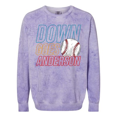 Down Goes Anderson Baseball Cleveland Chicago Fight Colorblast Crewneck Sweatshirt