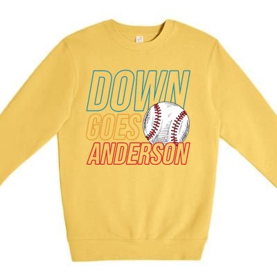 Down Goes Anderson Baseball Cleveland Chicago Fight Premium Crewneck Sweatshirt