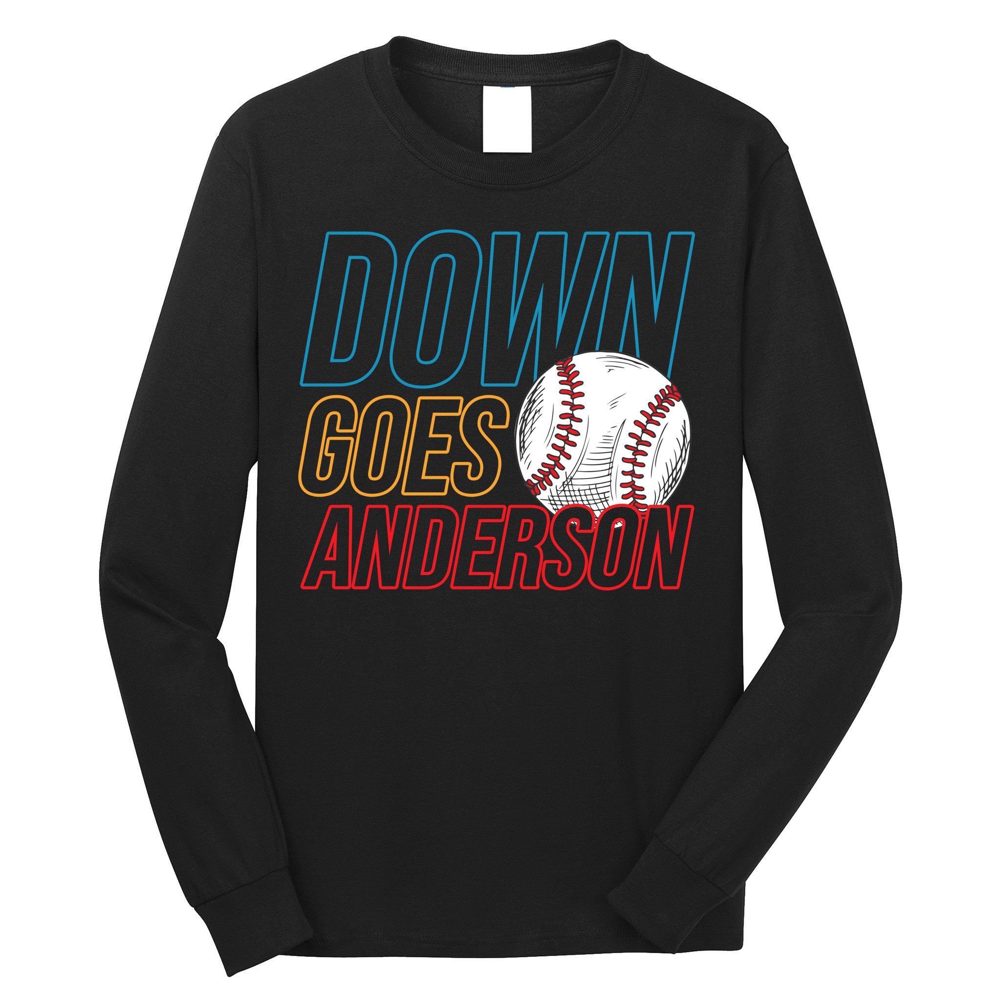 Down Goes Anderson Baseball Cleveland Chicago Fight Long Sleeve Shirt