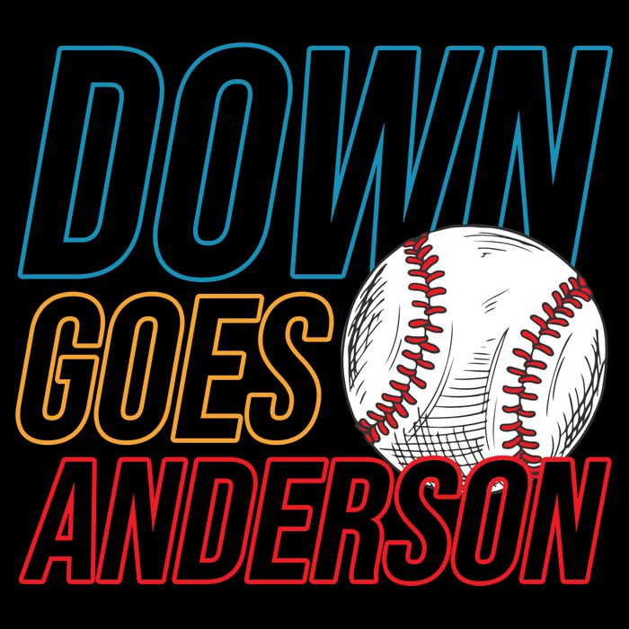 Down Goes Anderson Baseball Cleveland Chicago Fight Apron