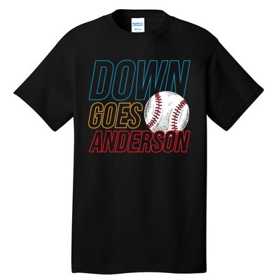 Down Goes Anderson Baseball Cleveland Chicago Fight Tall T-Shirt