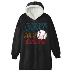 Down Goes Anderson Baseball Cleveland Chicago Fight Hooded Wearable Blanket