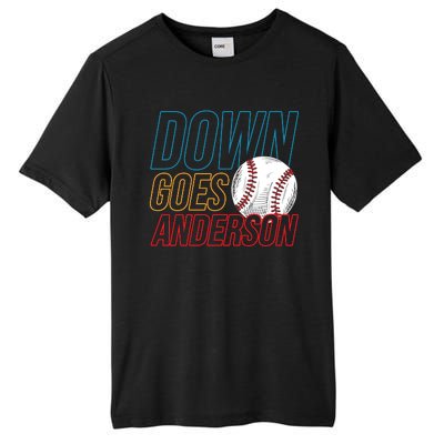 Down Goes Anderson Baseball Cleveland Chicago Fight Tall Fusion ChromaSoft Performance T-Shirt