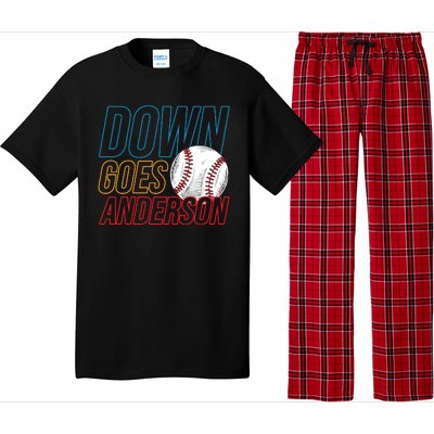 Down Goes Anderson Baseball Cleveland Chicago Fight Pajama Set