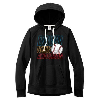 Down Goes Anderson Baseball Cleveland Chicago Fight Women's Fleece Hoodie