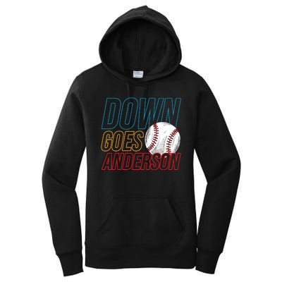 Down Goes Anderson Baseball Cleveland Chicago Fight Women's Pullover Hoodie