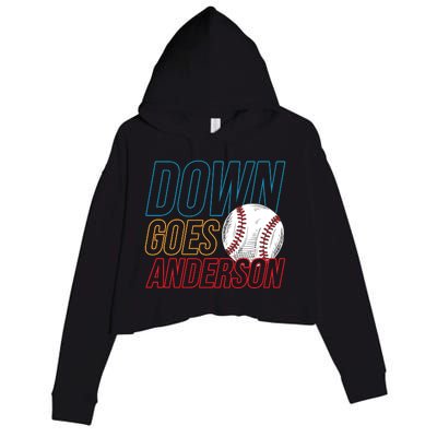 Down Goes Anderson Baseball Cleveland Chicago Fight Crop Fleece Hoodie