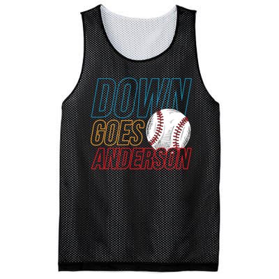 Down Goes Anderson Baseball Cleveland Chicago Fight Mesh Reversible Basketball Jersey Tank