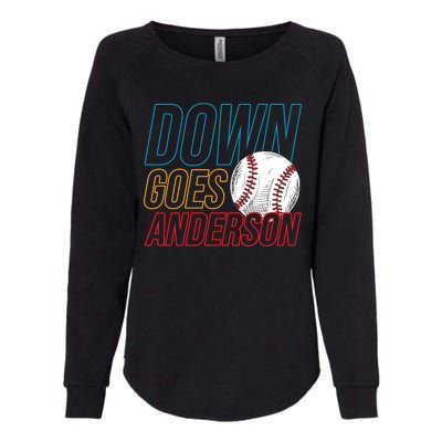 Down Goes Anderson Baseball Cleveland Chicago Fight Womens California Wash Sweatshirt