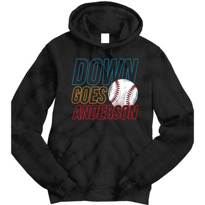 Down Goes Anderson Baseball Cleveland Chicago Fight Tie Dye Hoodie