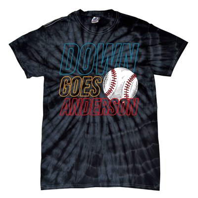 Down Goes Anderson Baseball Cleveland Chicago Fight Tie-Dye T-Shirt