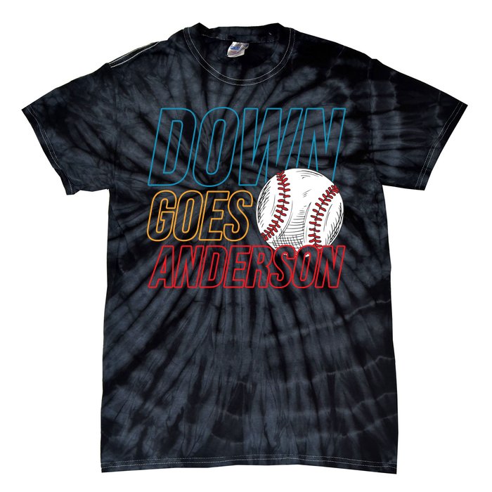 Down Goes Anderson Baseball Cleveland Chicago Fight Tie-Dye T-Shirt