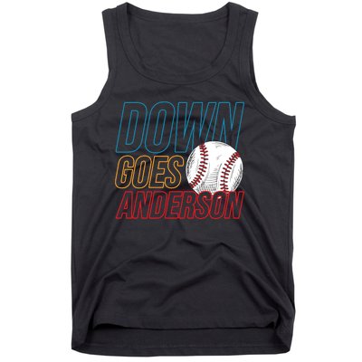 Down Goes Anderson Baseball Cleveland Chicago Fight Tank Top